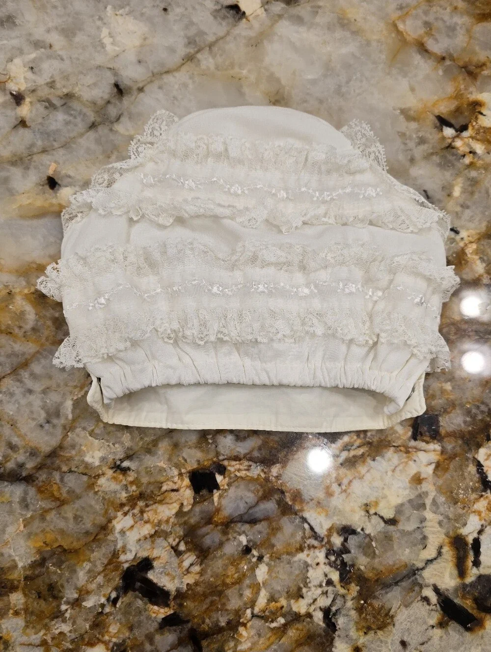 Vintage Handi-Panti by Alexis Baby Plastic Diaper Cover Cream Lace Ruffles